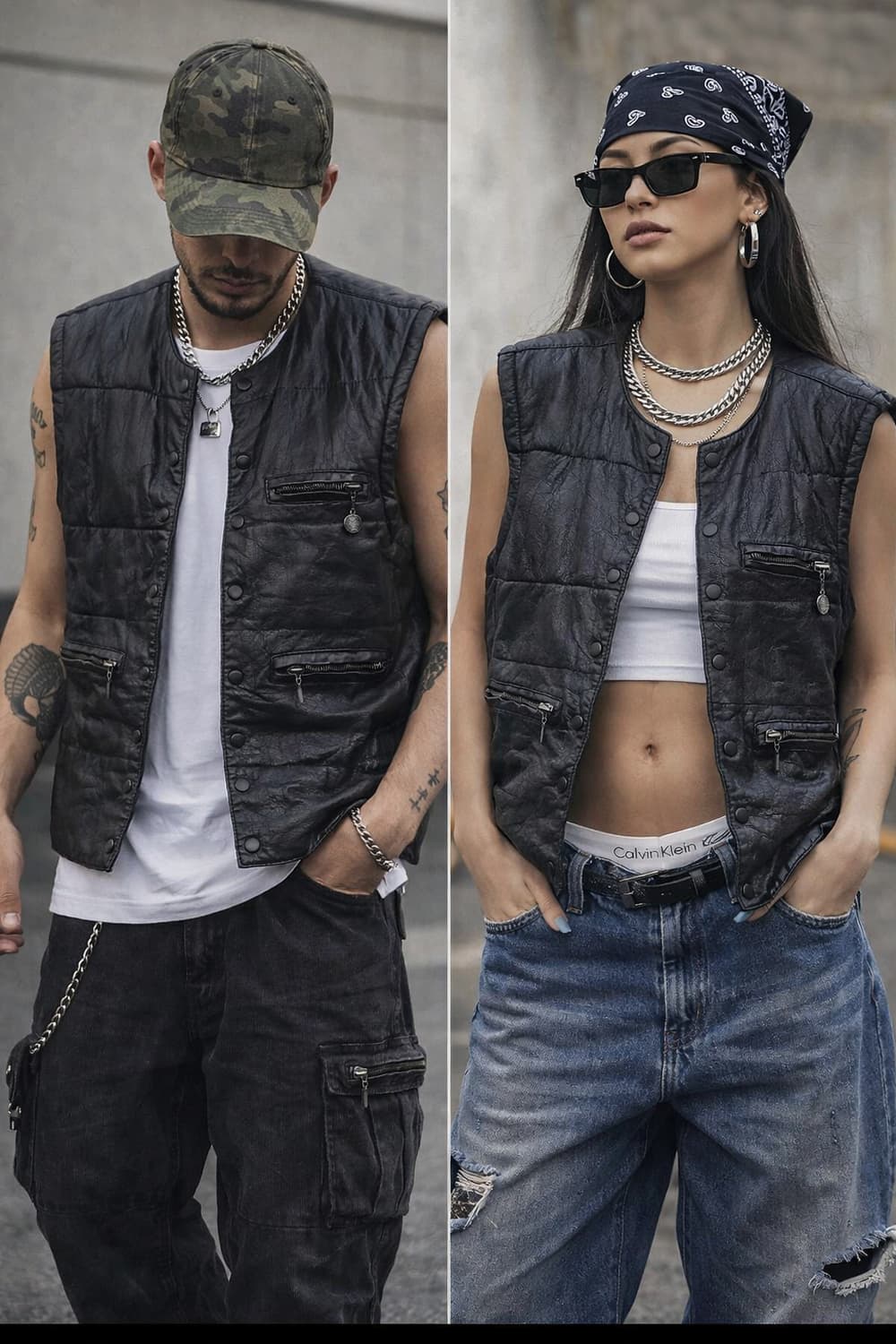 SINGULIER 가죽 조끼(라지) 상품이미지1