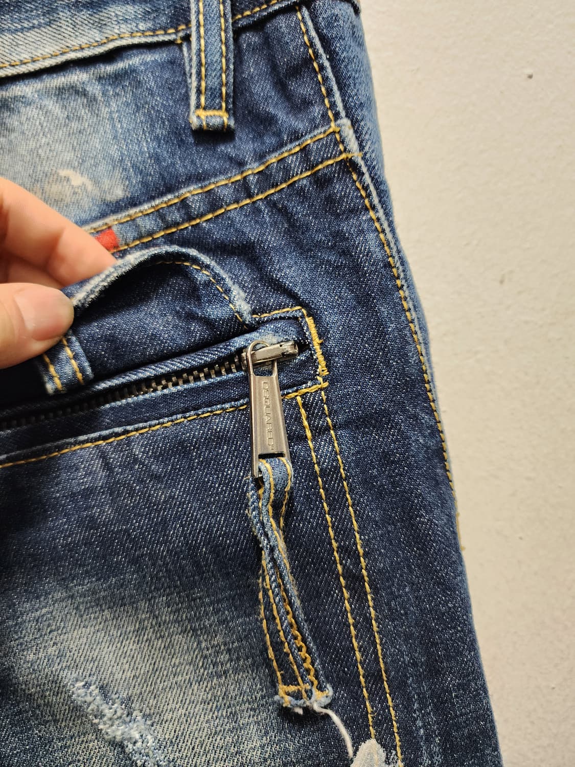 디스퀘어드2 지퍼 콜마이너 데미지 워싱 청바지 상품이미지4