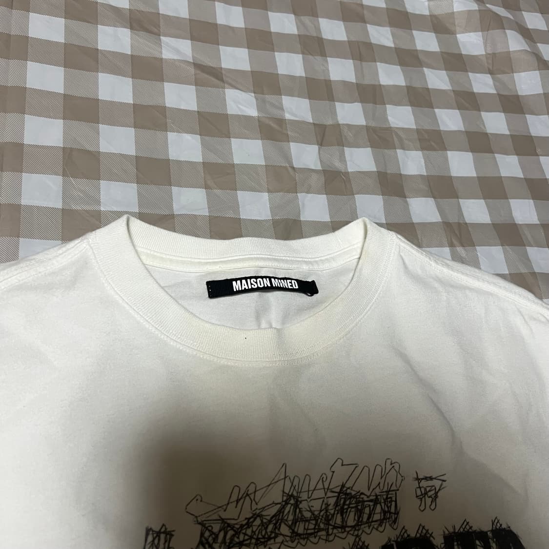 메종미네드 반팔 M 화이트 프린팅 반팔티 셔츠 상품이미지2
