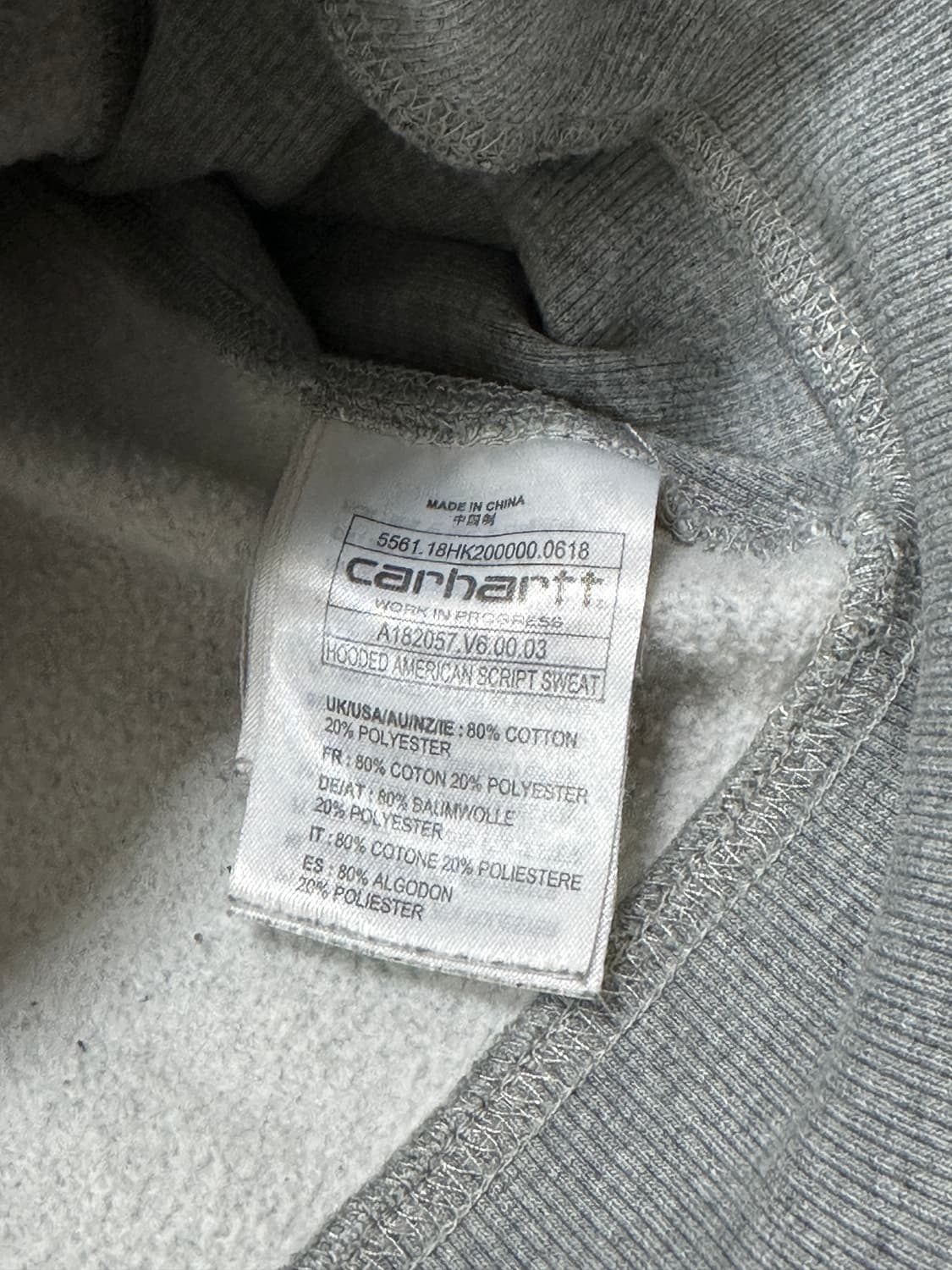 칼하트 WIP 기모 후드 스웻셔츠 M 상품이미지7
