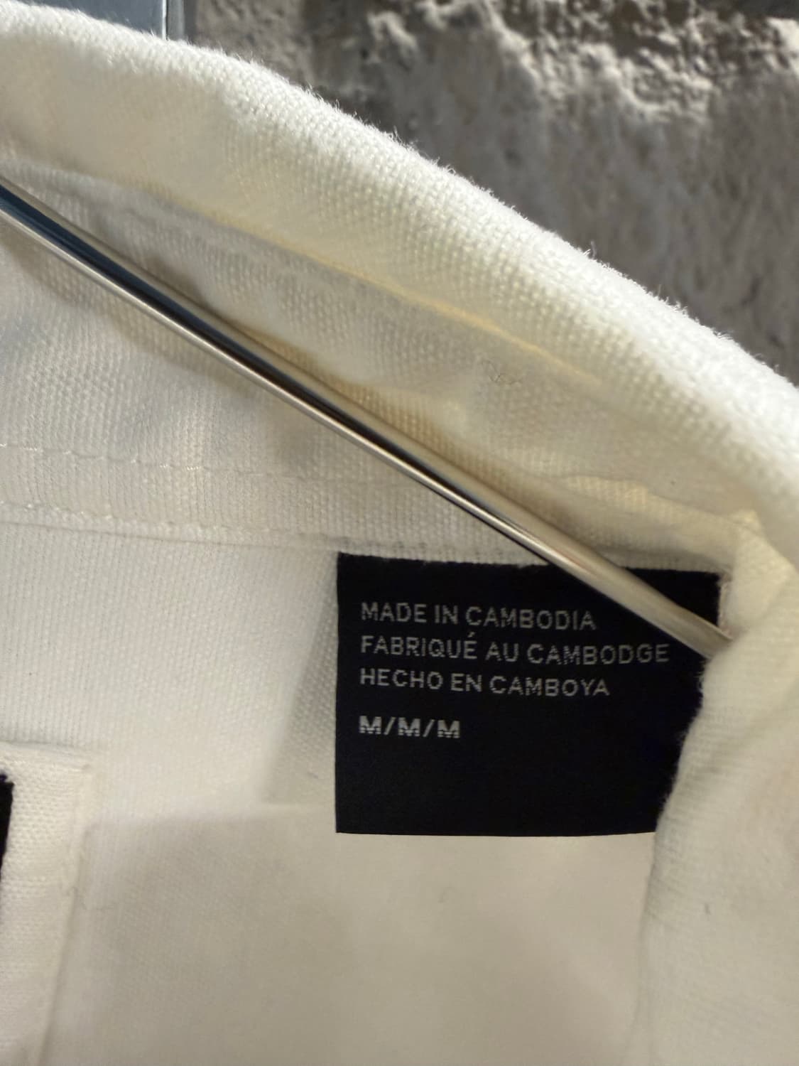 M 알마니익스체인지 ARMANI 슬림핏 코튼 셔츠 화이트 상품이미지7