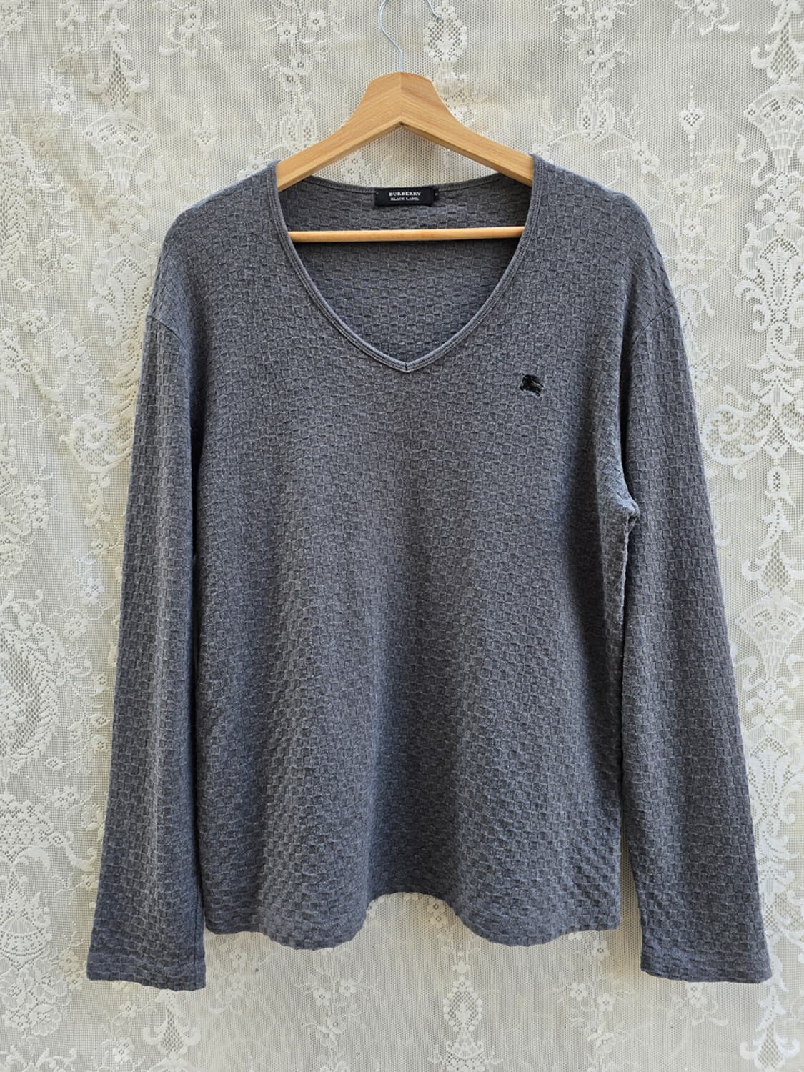 버버리 블랙 라벨 코튼 브이넥 상품이미지1