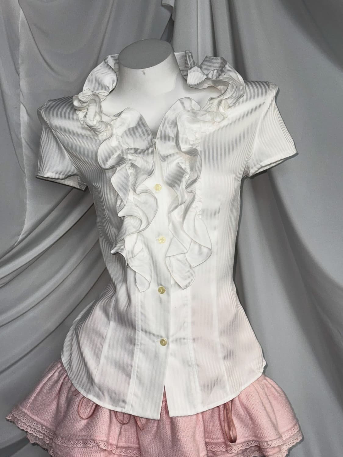 핑크 히메갸루 도트 아이렛 디테일 코디세트  상품이미지7