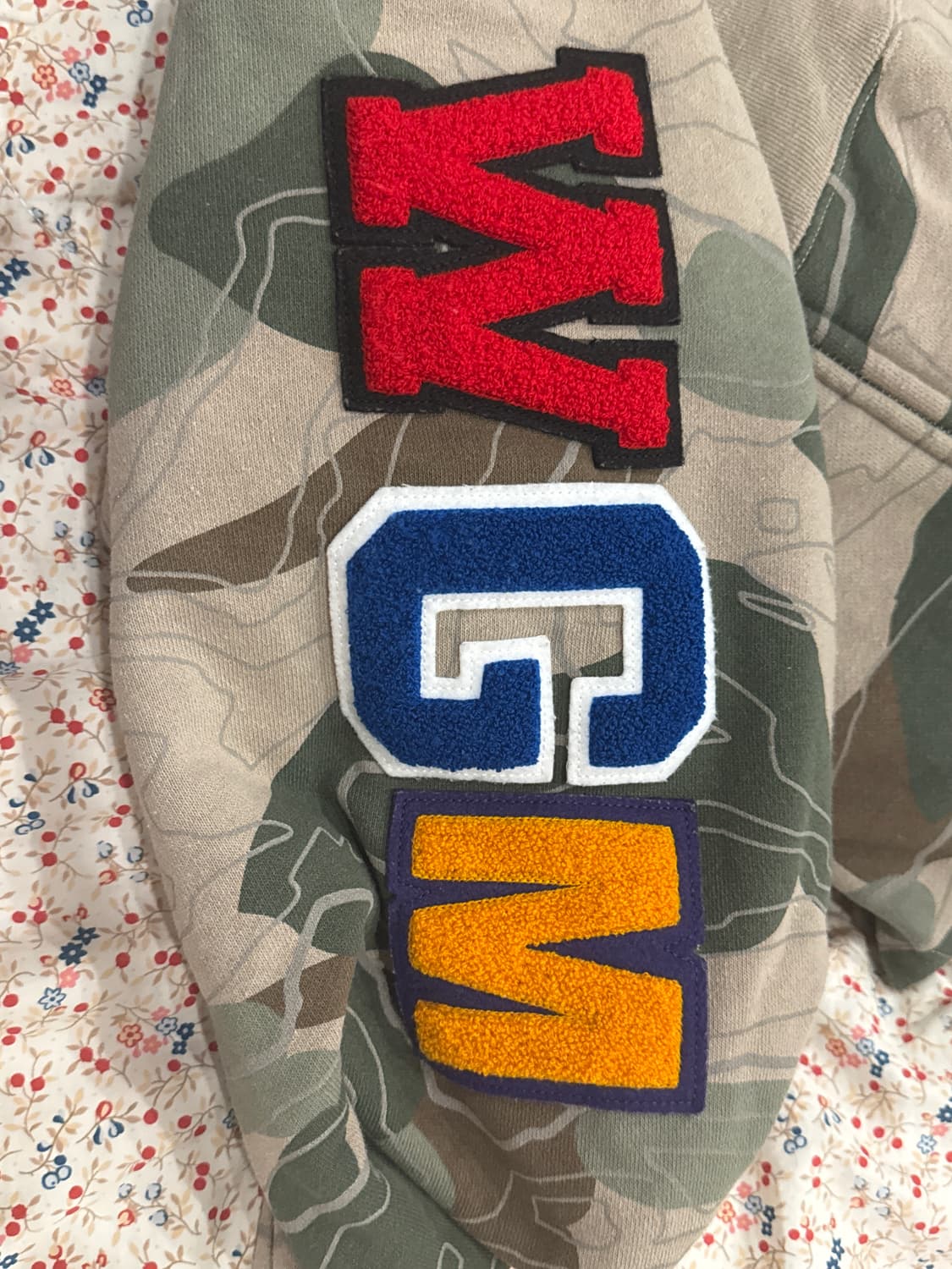 Bape 베이프 레이어드 라인 카모 샤크 풀 집 후드 토프 녹계 황계 상품이미지5