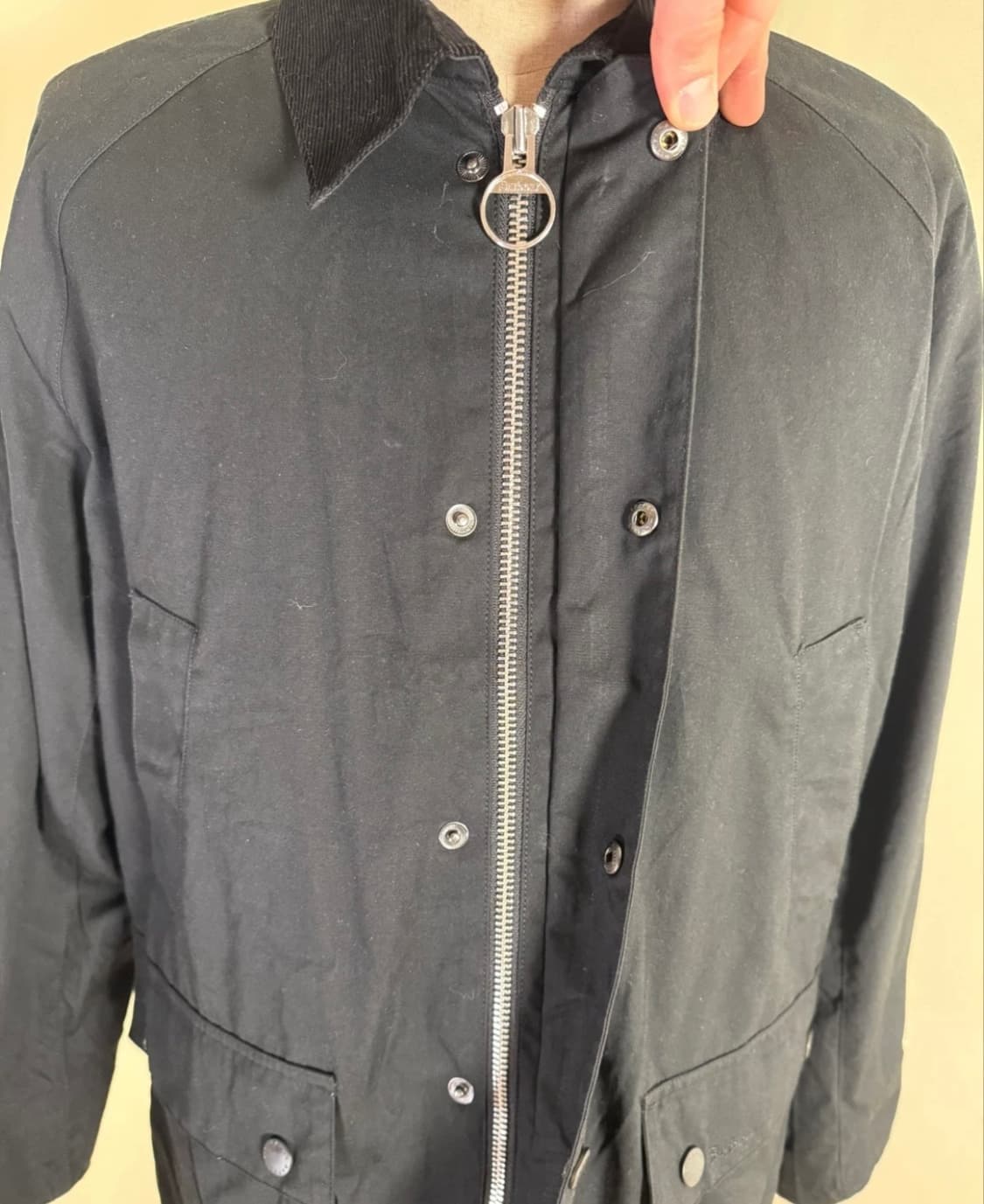 바버 애쉬비 자켓 XL (블랙) / 왁스감 거의 없음 / 상태 좋음 상품이미지6