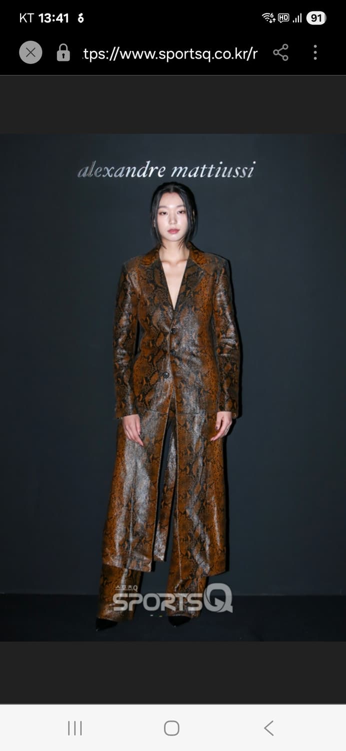 아미 스네이크 가죽 롱 코트 상품이미지9