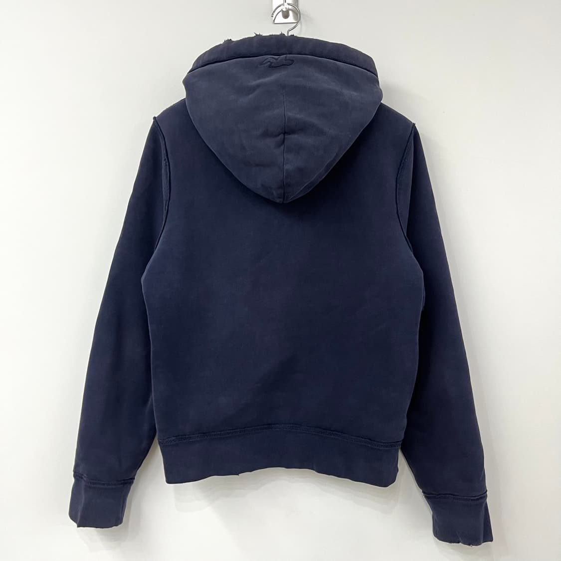 홀리스터 자수로고 체크 누빔안감 네이비 후드집업 상품이미지3