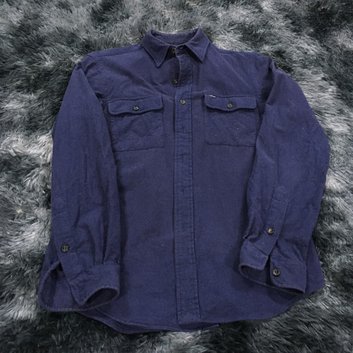 투티/0327 폴로 랄프로렌 울 캐시미어 긴팔셔츠 네이비 퍼플 클래식 핏 상품이미지2