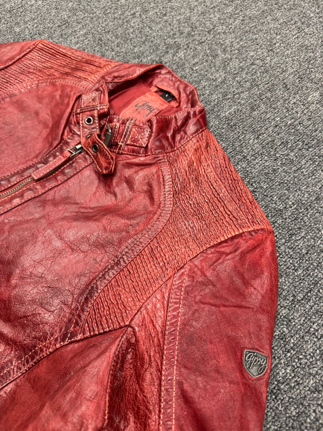 Gipsy 빈티지 여성 라이더 가죽자켓 상품이미지4