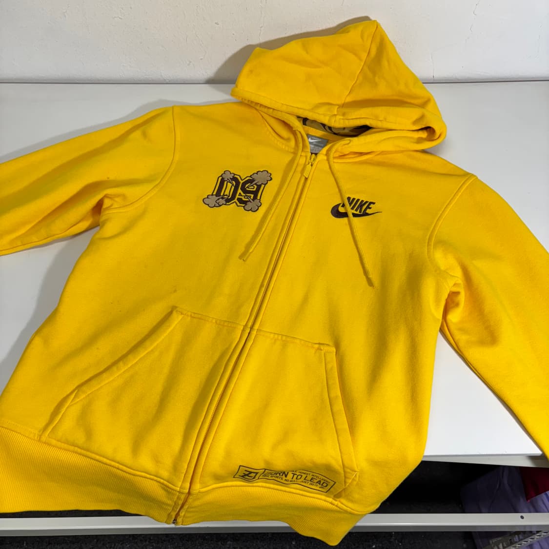 95-100 나이키 옐로우 BRON TO LEAD 백로고 후드집업 상품이미지2