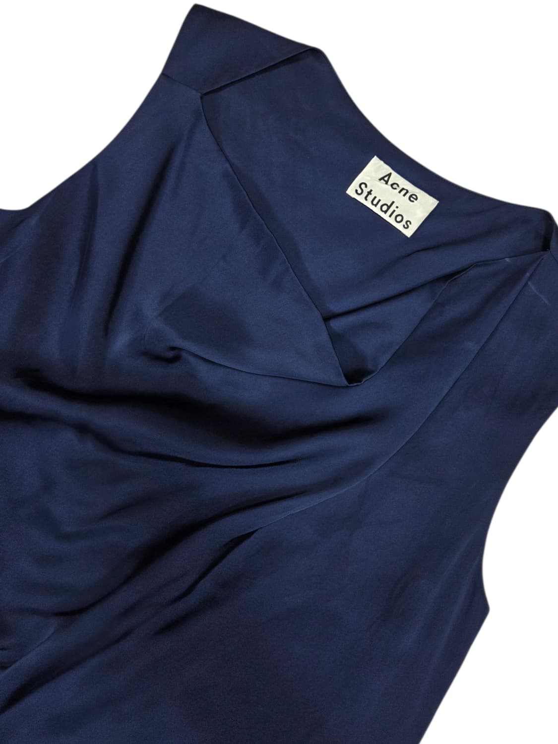 아크네 스튜디오 새틴 드레이프 플리츠 미디 원피스 36 상품이미지1