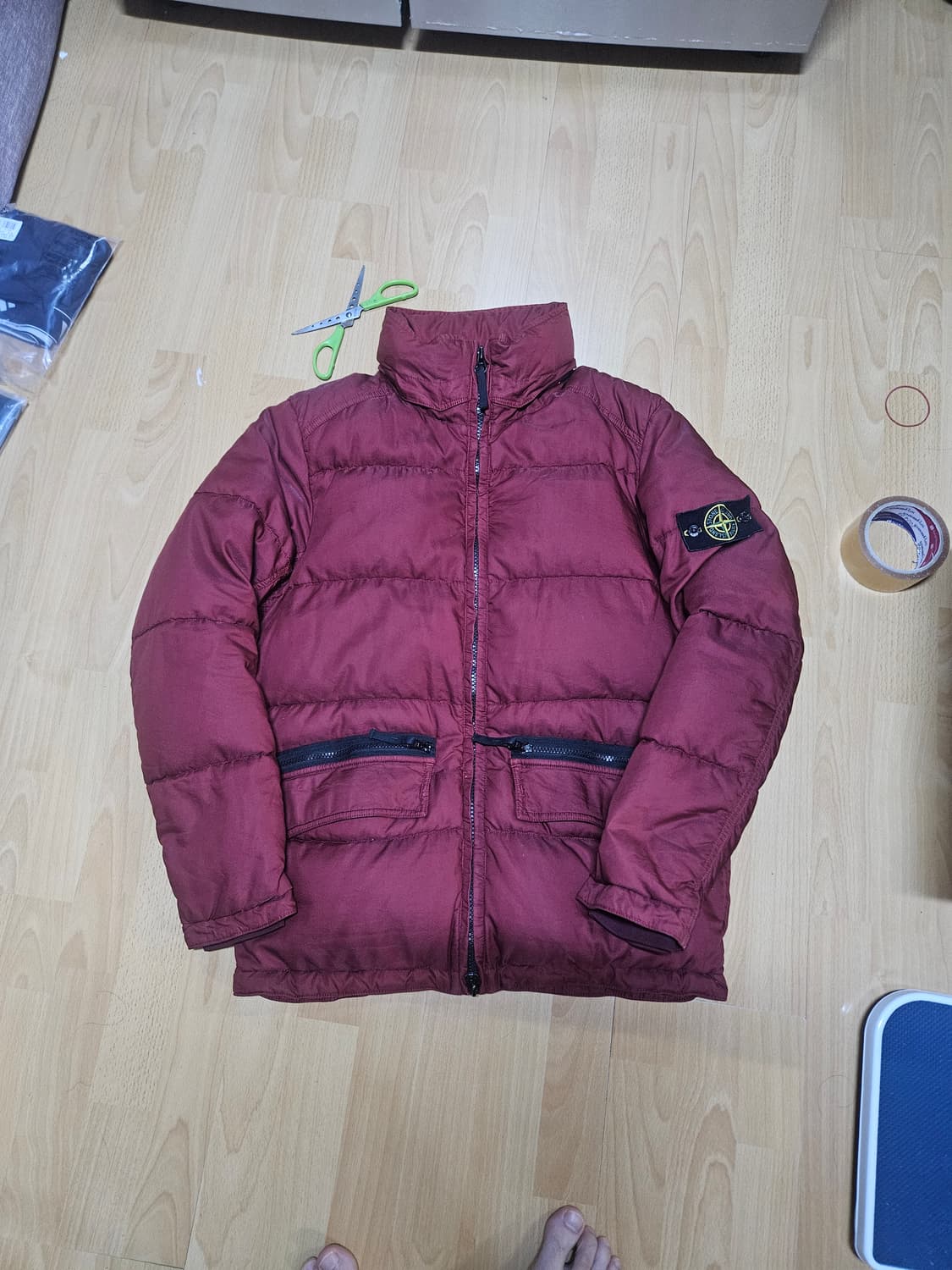 정품) 스톤아일랜드 라이트 써모 코튼 구스다운 패딩 상품이미지1