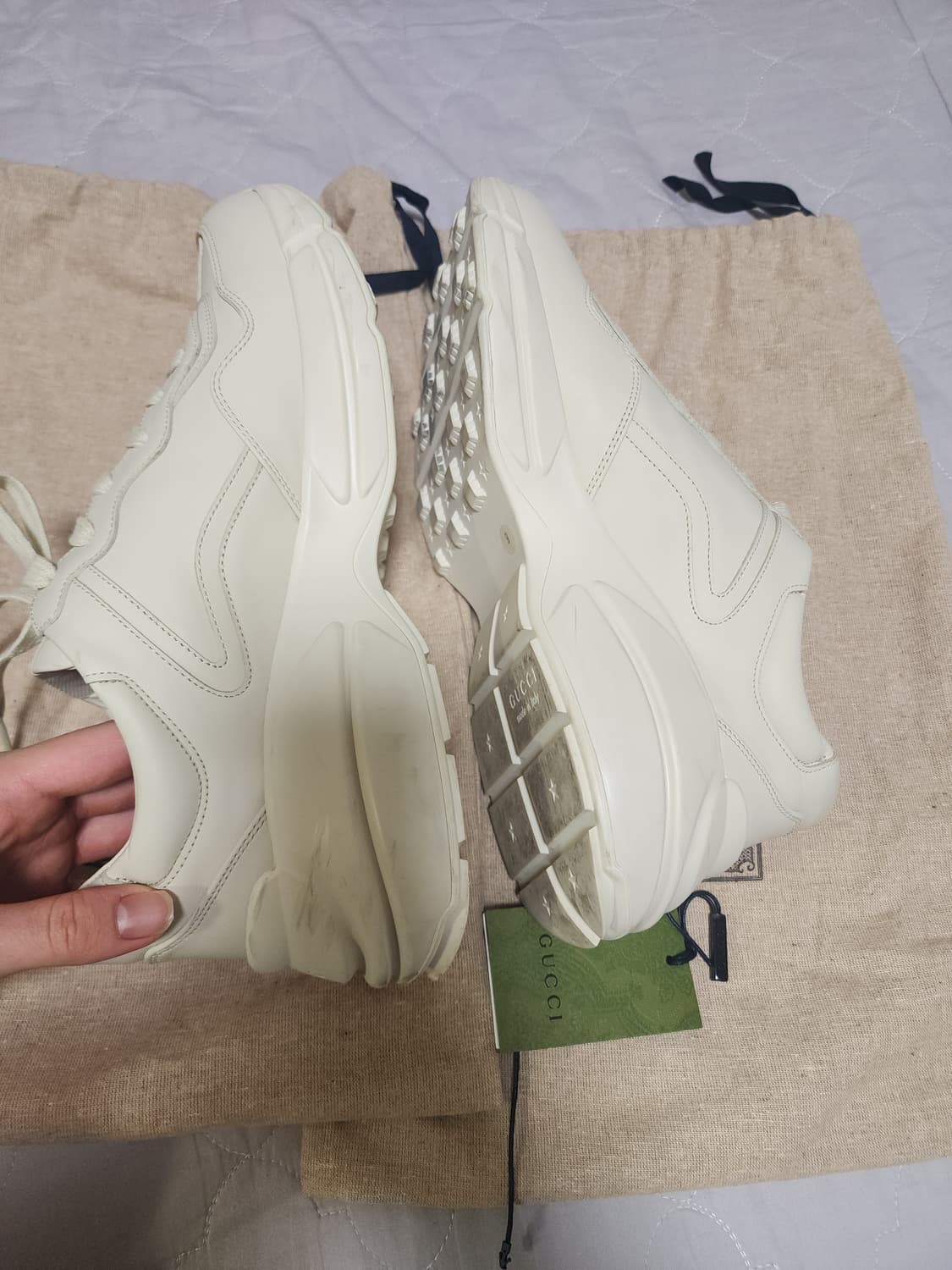 구찌 라이톤 띠로고 스니커즈 9시어즈 상품이미지5