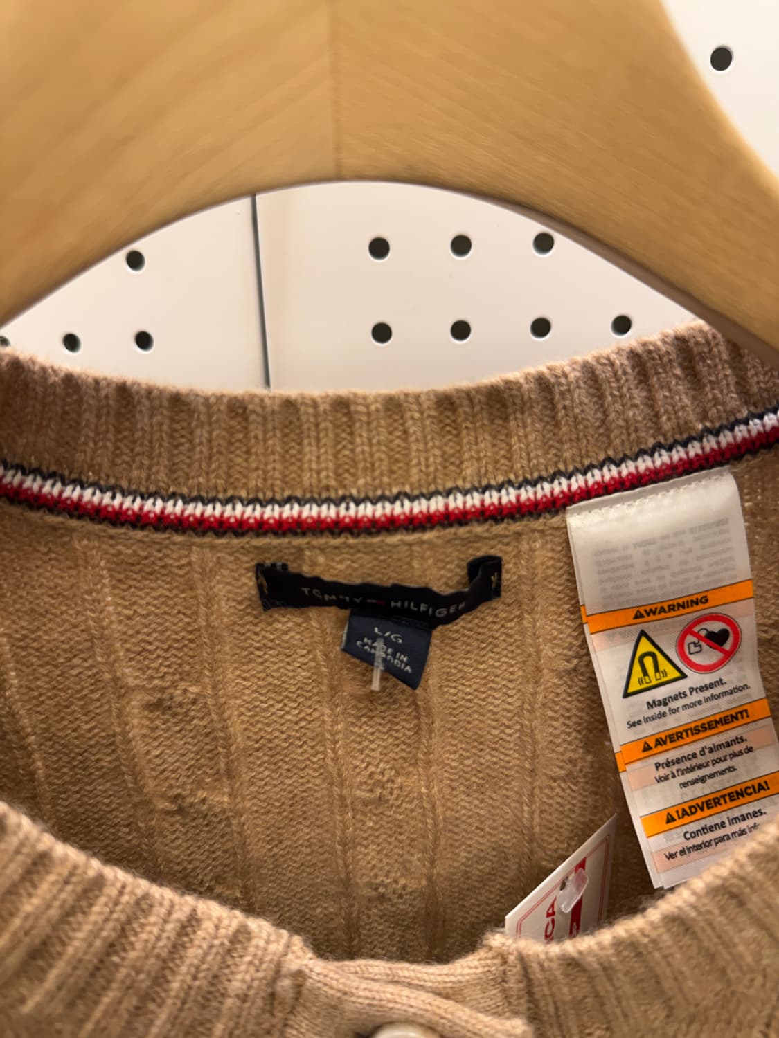 타미힐피거 스몰로고 케이블 베이지 가디건 U852 상품이미지5