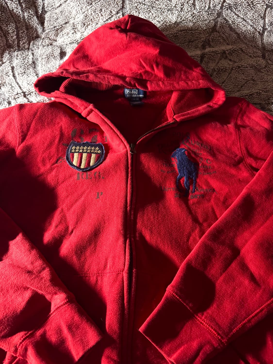 폴로 랄프로렌 빅포니 성조기 후드집업 상품이미지1