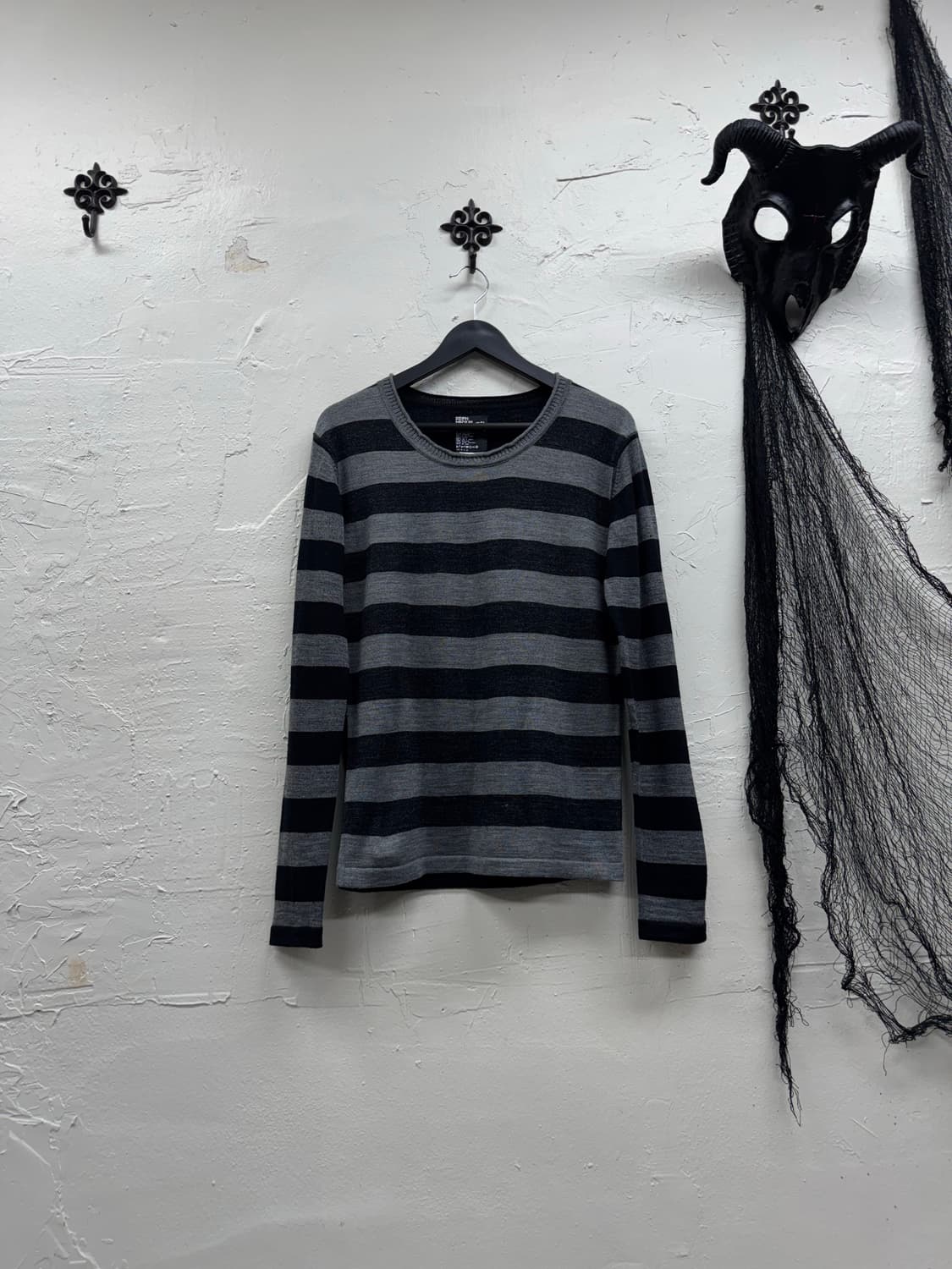 Ppfm gray stripe knit 상품이미지2