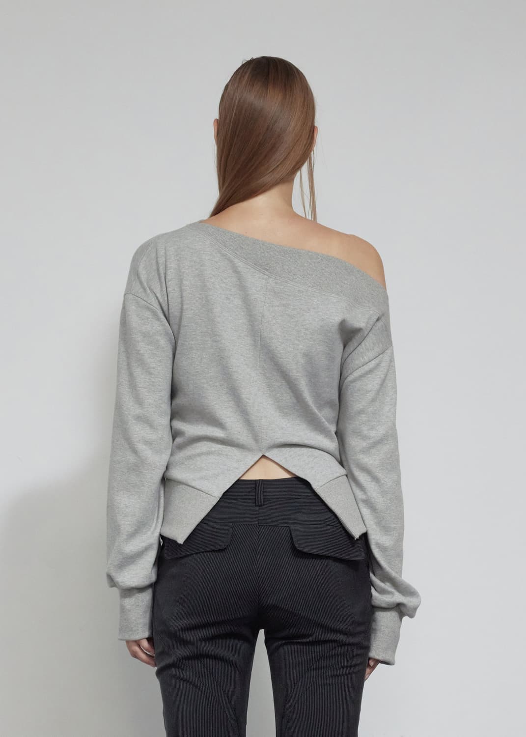 보헴서 코르셋 스웻셔츠 멜란지그레이 상품이미지2
