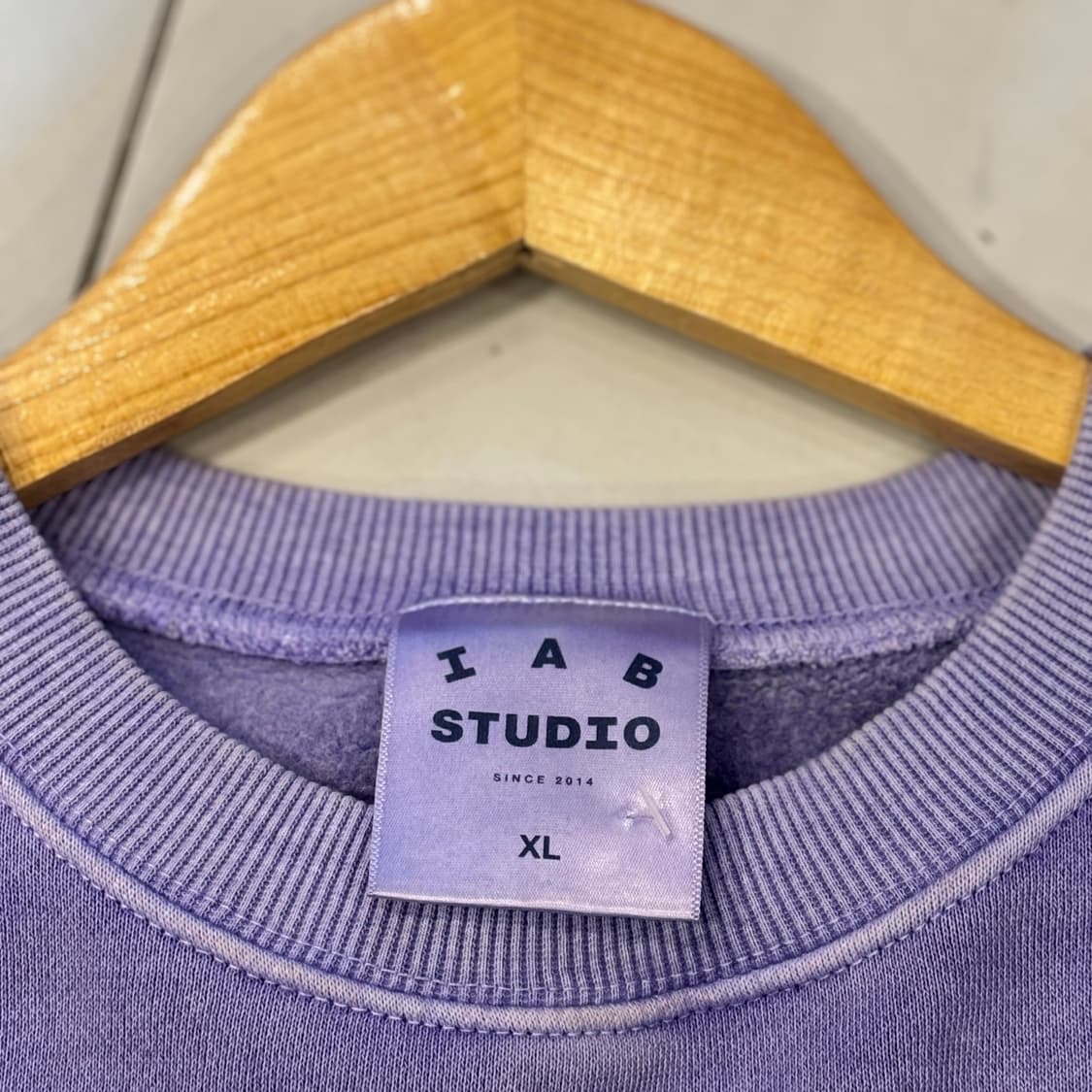 IAB 아이앱스튜디오 피그먼트 스웻셔츠 퍼플 빈티지 맨투맨 XL 상품이미지5