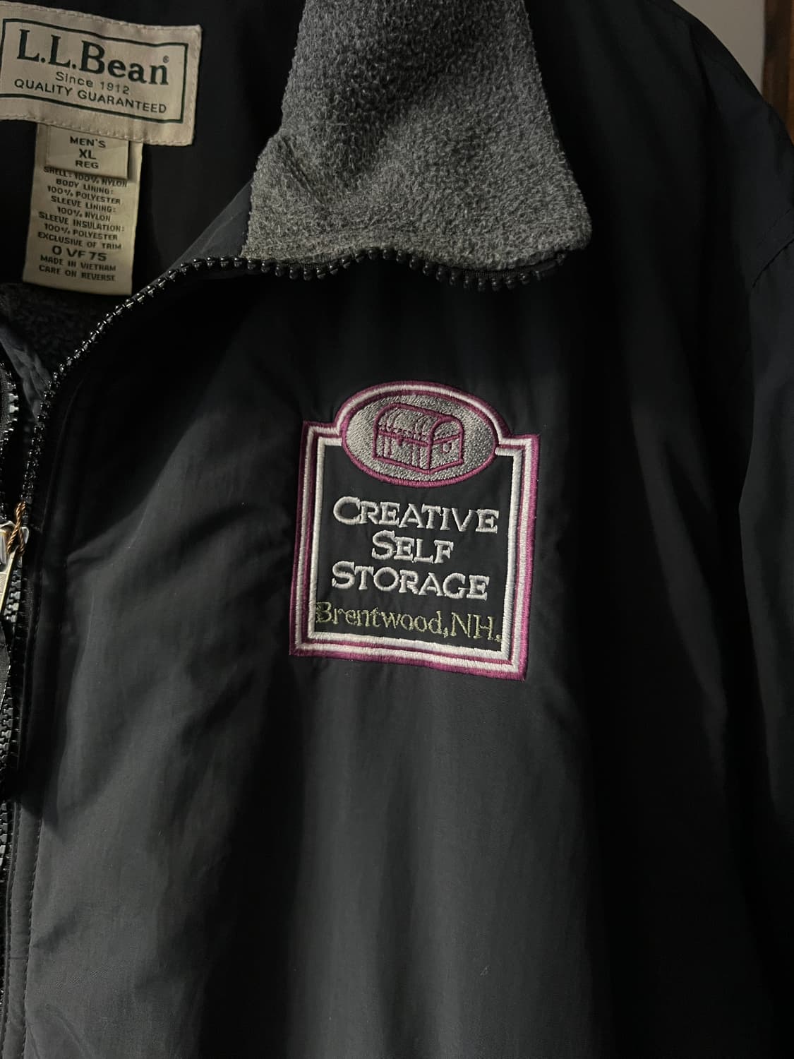 [XL]엘엘빈 USA 플리스 라이닝 블랙 웜업 자켓 상품이미지3