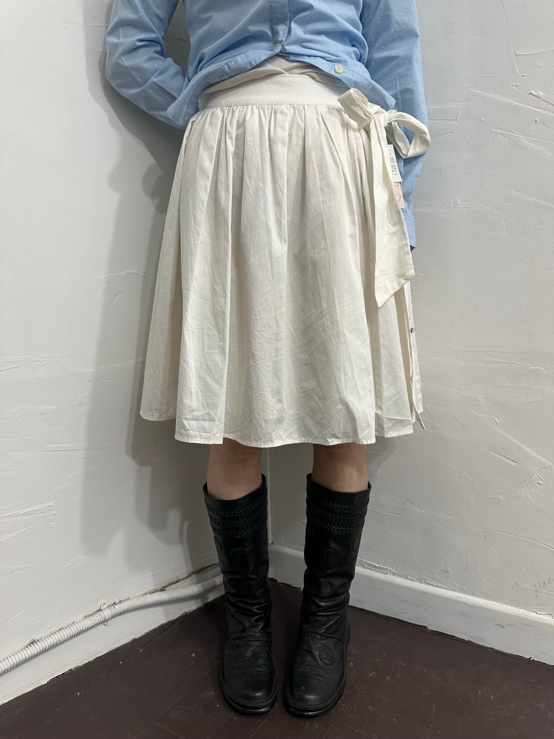 white strap skirt 상품이미지2