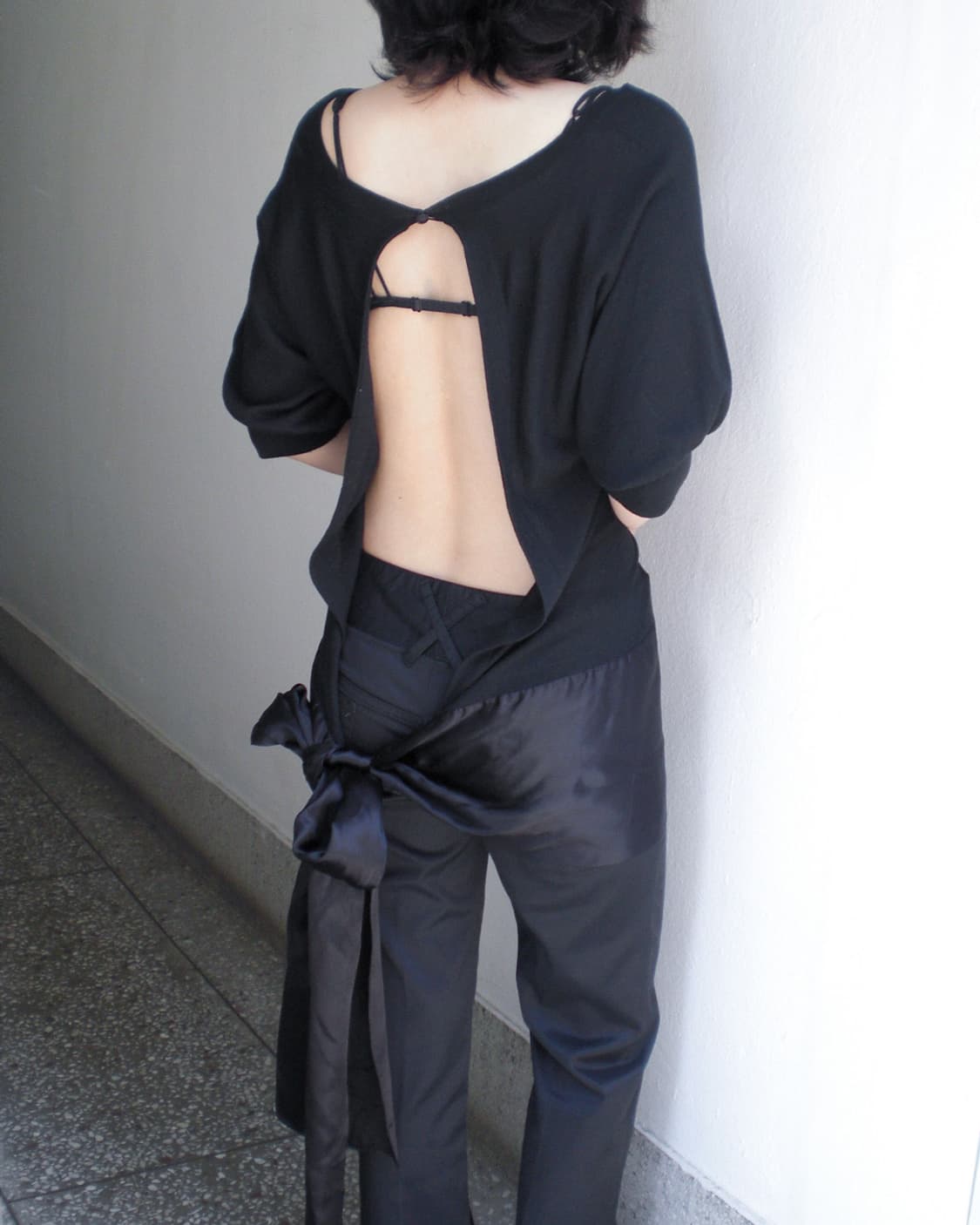 Sacai ad2007 wrap detail knit top 상품이미지5