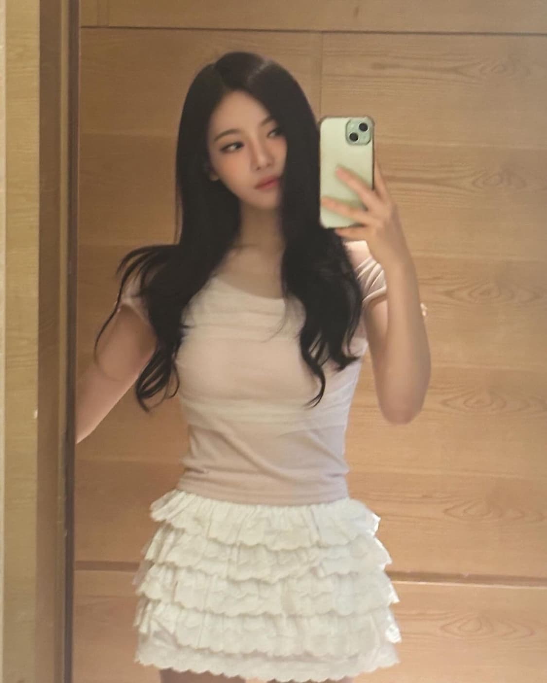 (배송비 포함)러프넥 레이스 튜튜 팬츠 스커트 화이트 상품이미지4