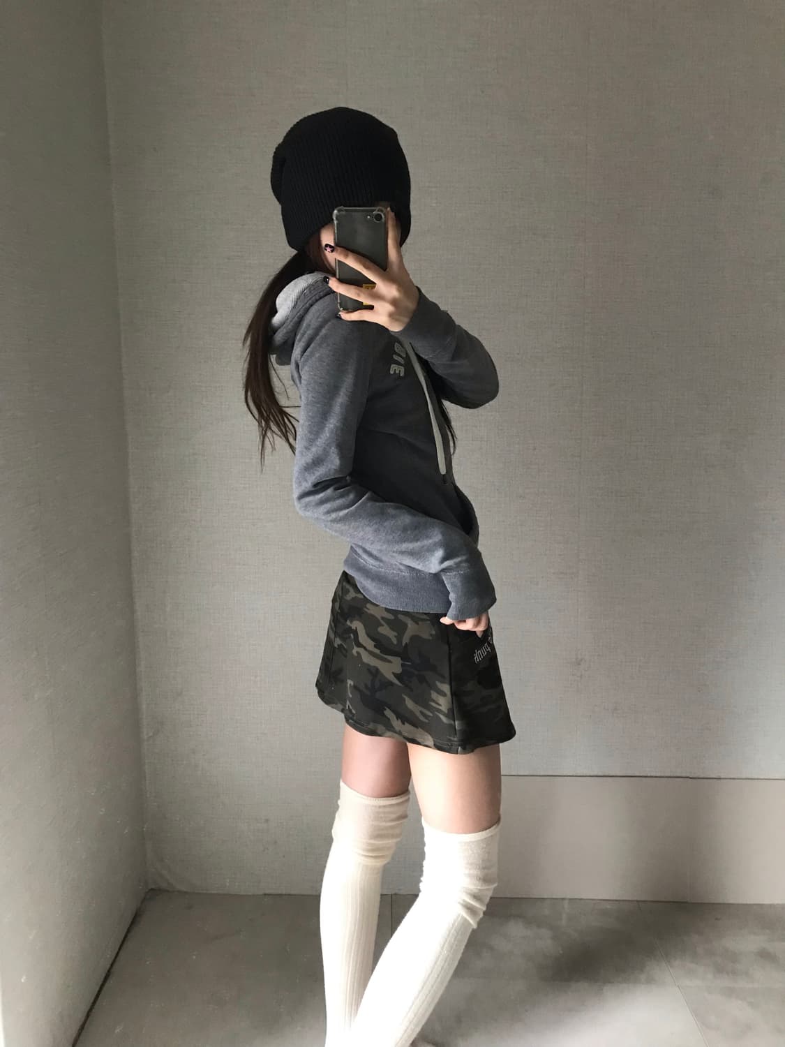 아베크롬비 그레이 슬림핏 후드집업 상품이미지3