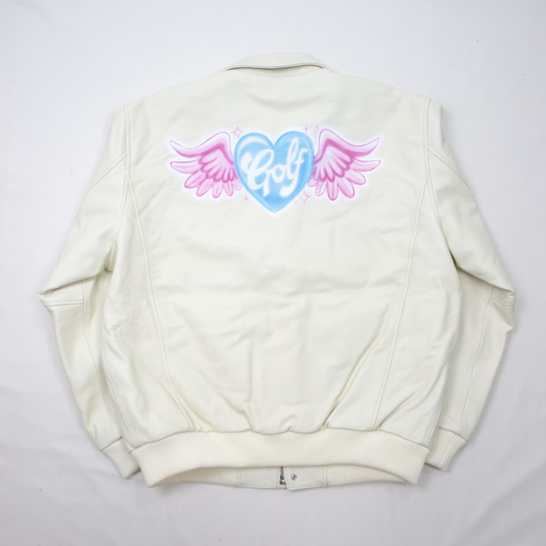 골프왕 에어브러쉬 하트 봄버 자켓 아이보리 상품이미지9
