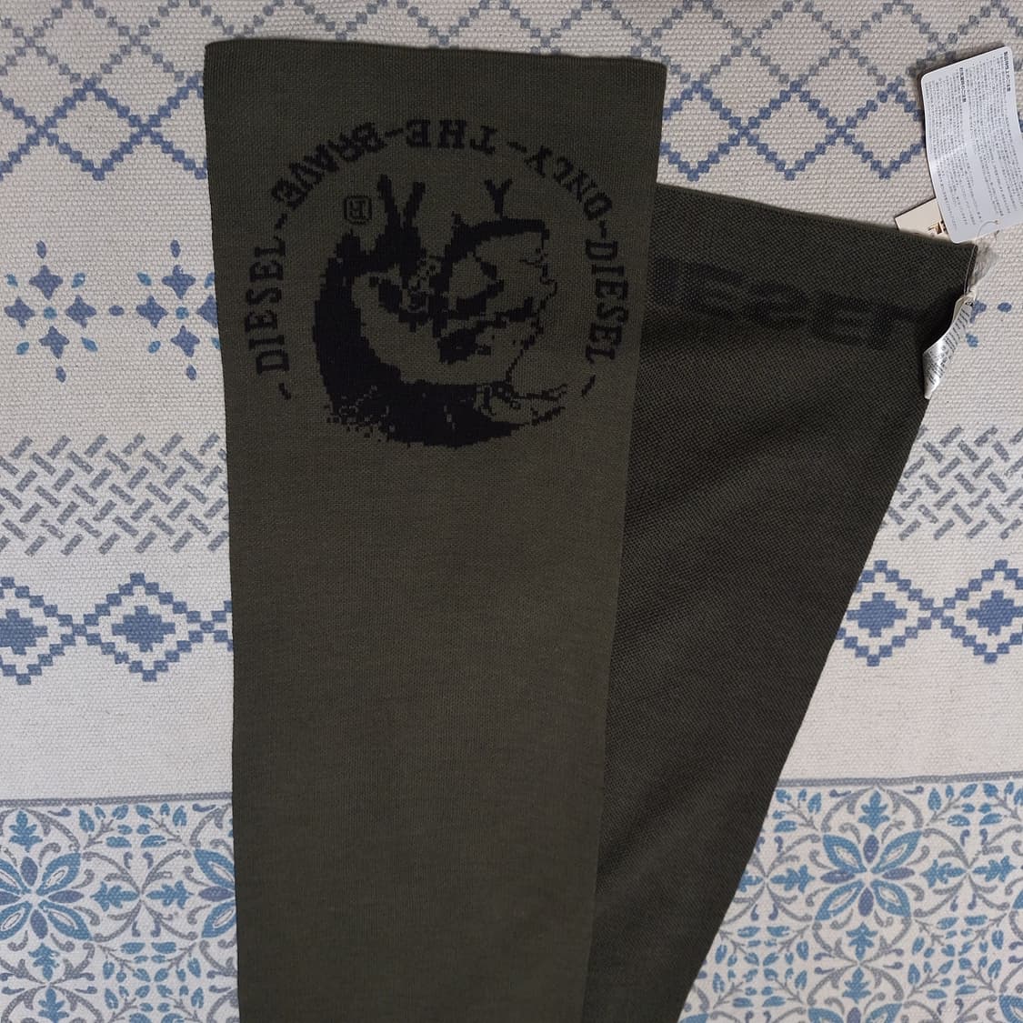 DIESEL 디젤 카키 브레이브맨 스펠아웃 로고 머플러 목도리 새상품 상품이미지9