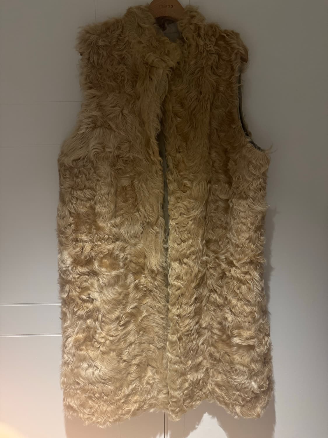 양털 롱베스트 카키 상품이미지3