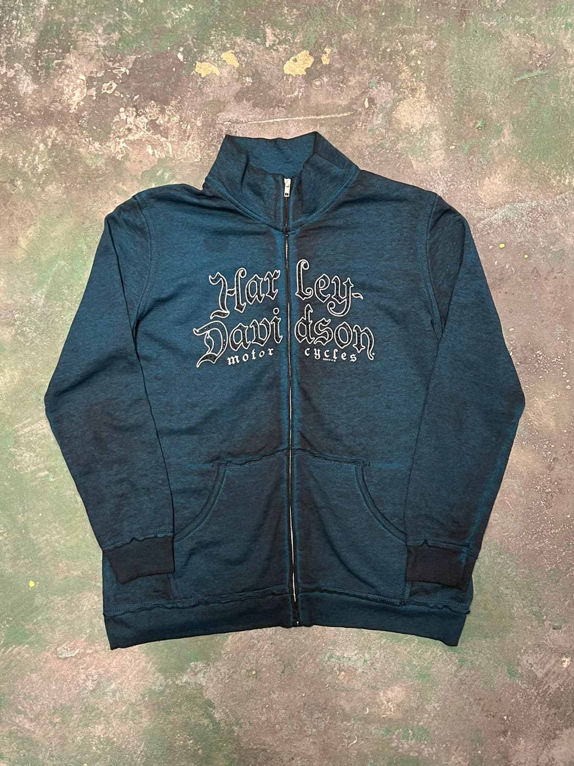 [L] 할리데이비슨 집업 스웻셔츠 맨투맨 백프린트 레터링 빈티지 져지 상품이미지1