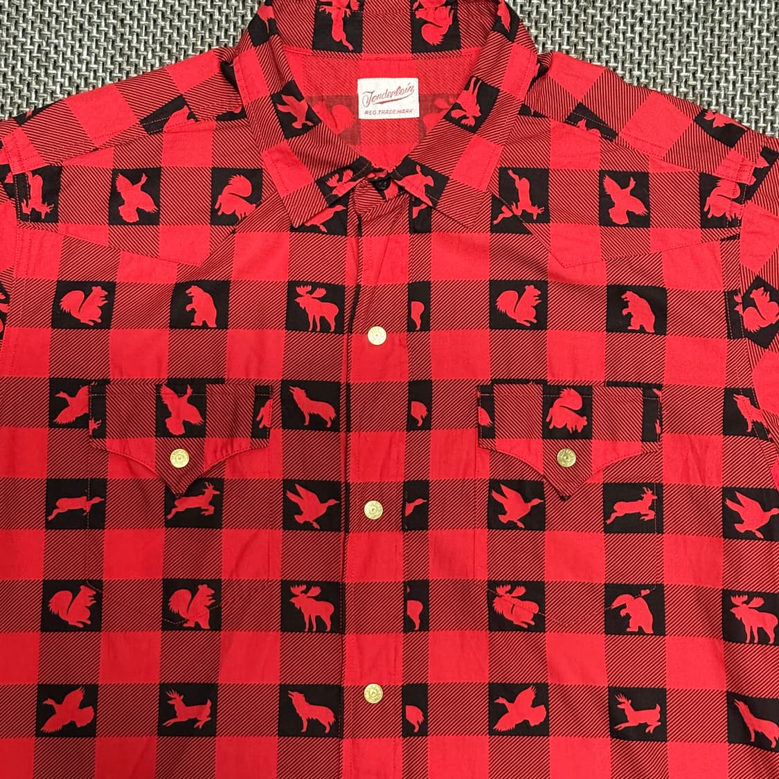 텐더로인 made in japan 애니멀체크패턴 셔츠 상품이미지4