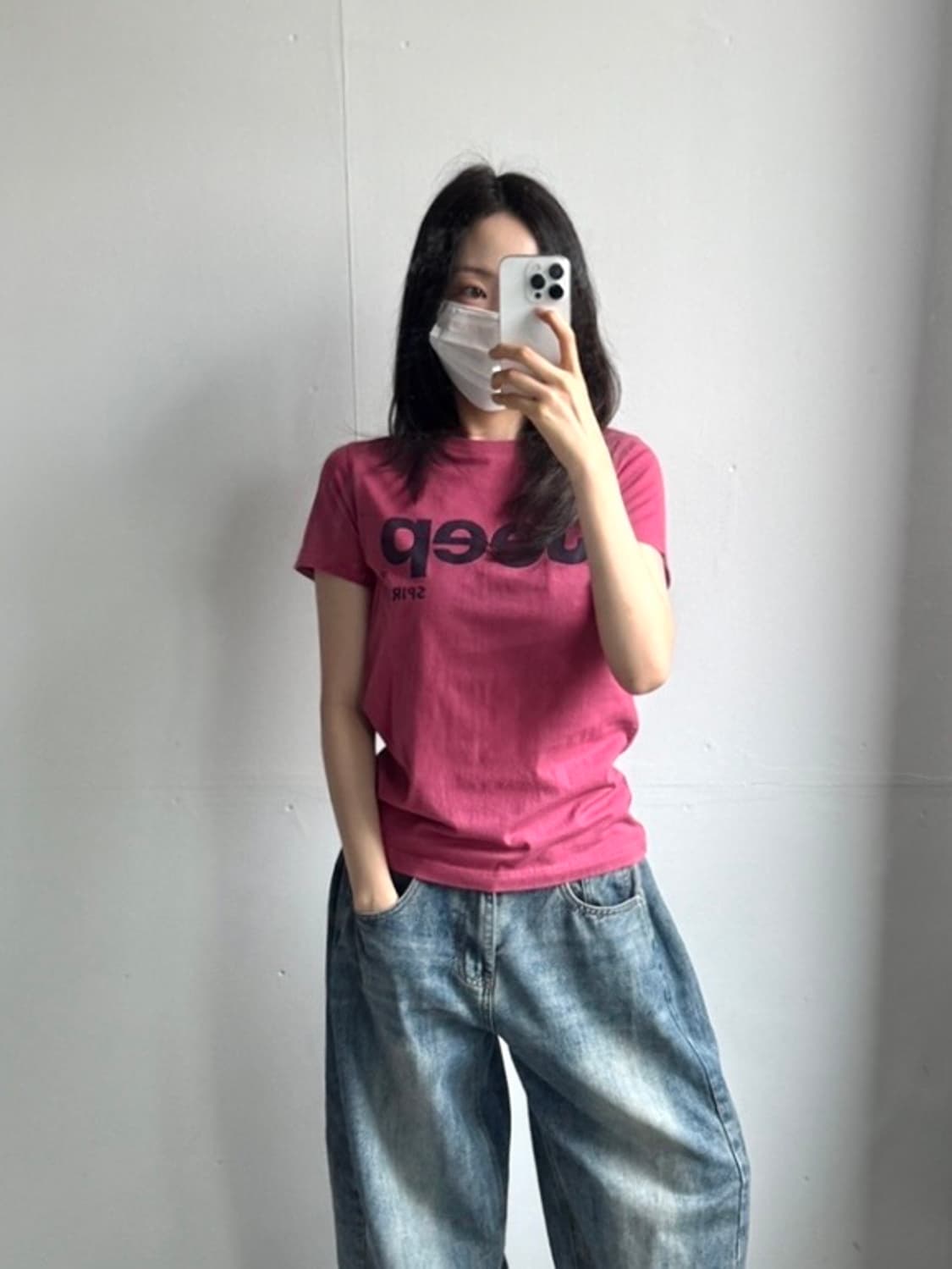 지프 중앙로고 라운드넥 반팔티셔츠 상품이미지1