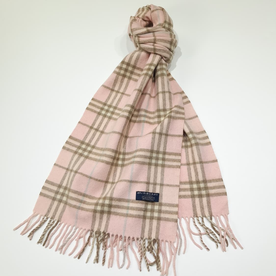MX580 버버리 00s 영국판 캐시미어 노바체크 머플러 목도리 상품이미지2