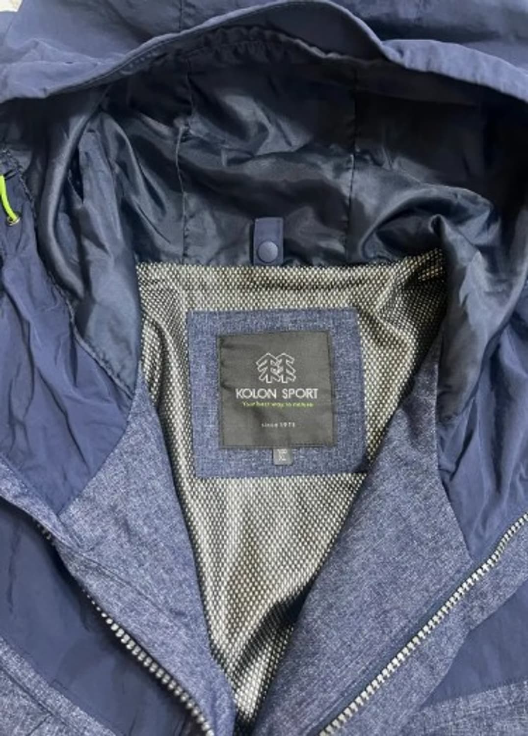 코오롱스포츠 남성 네이비 후드집업바람막이점퍼 XL 상품이미지4