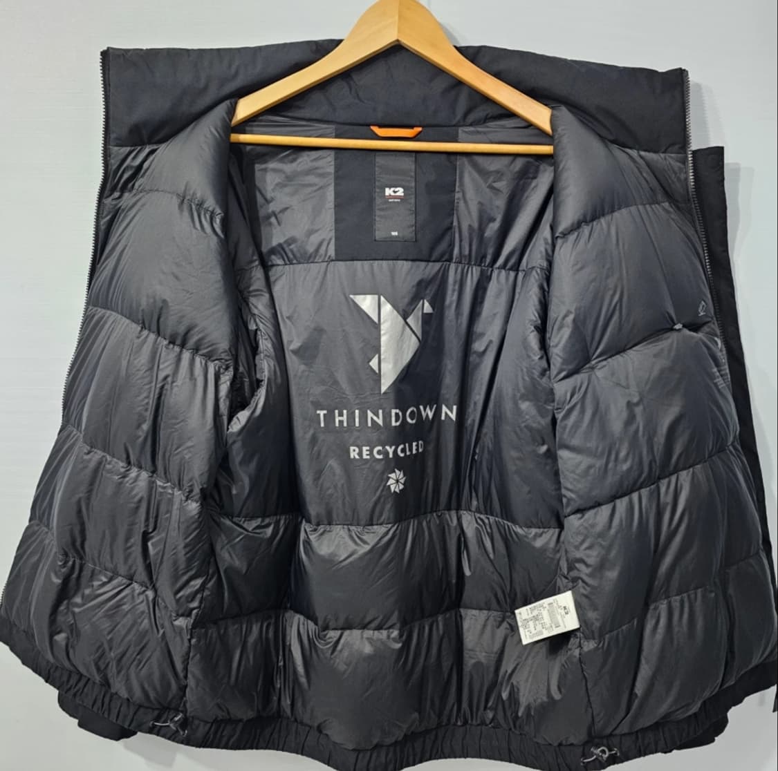 K2 남성 씬다운 패딩 블랙 105 (FW2023) 상품이미지2