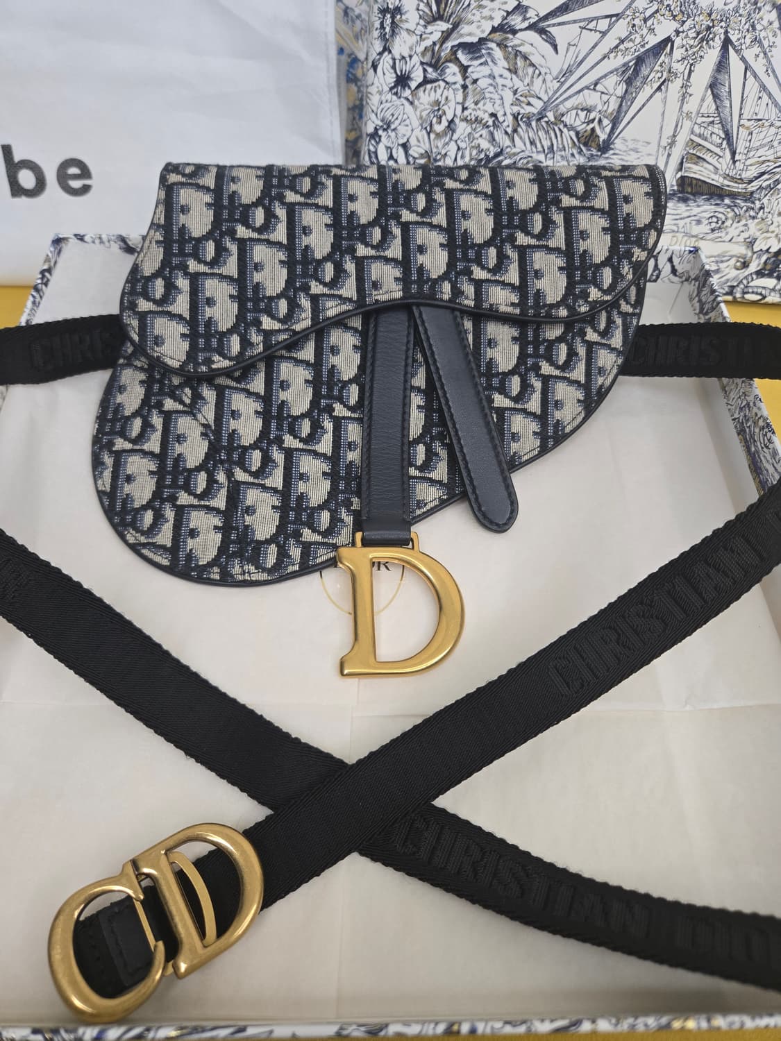 디올 오블리크 새들 벨트백 상품이미지2