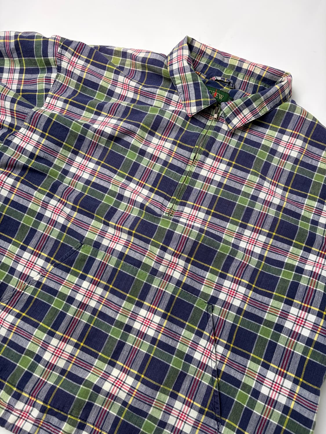 90s J.crew Plaid Quarter Zip Jacket 상품이미지5