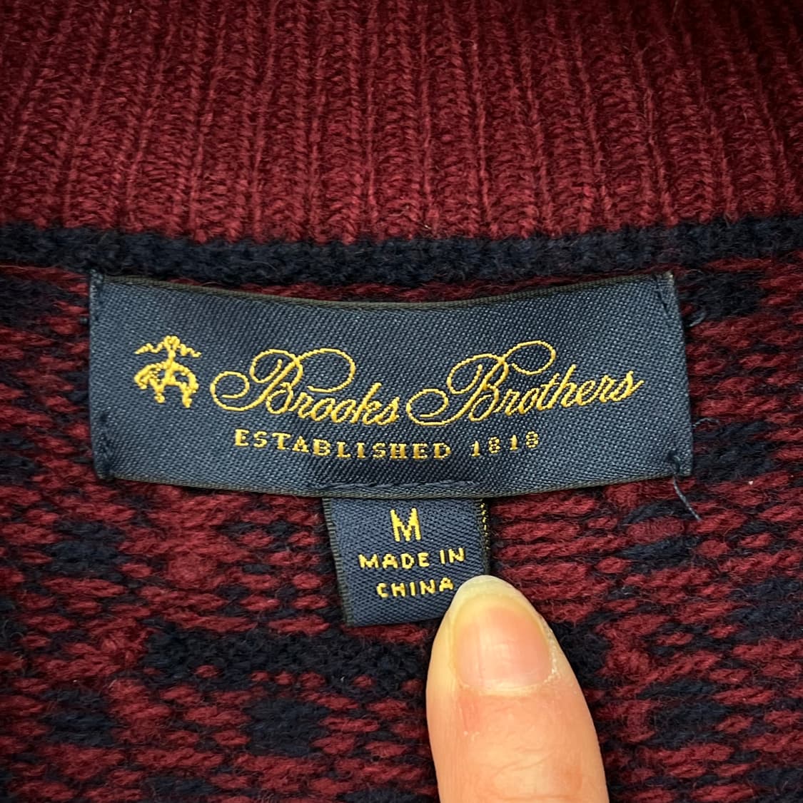 브룩스브라더스 반집업 니트 r2548 상품이미지5