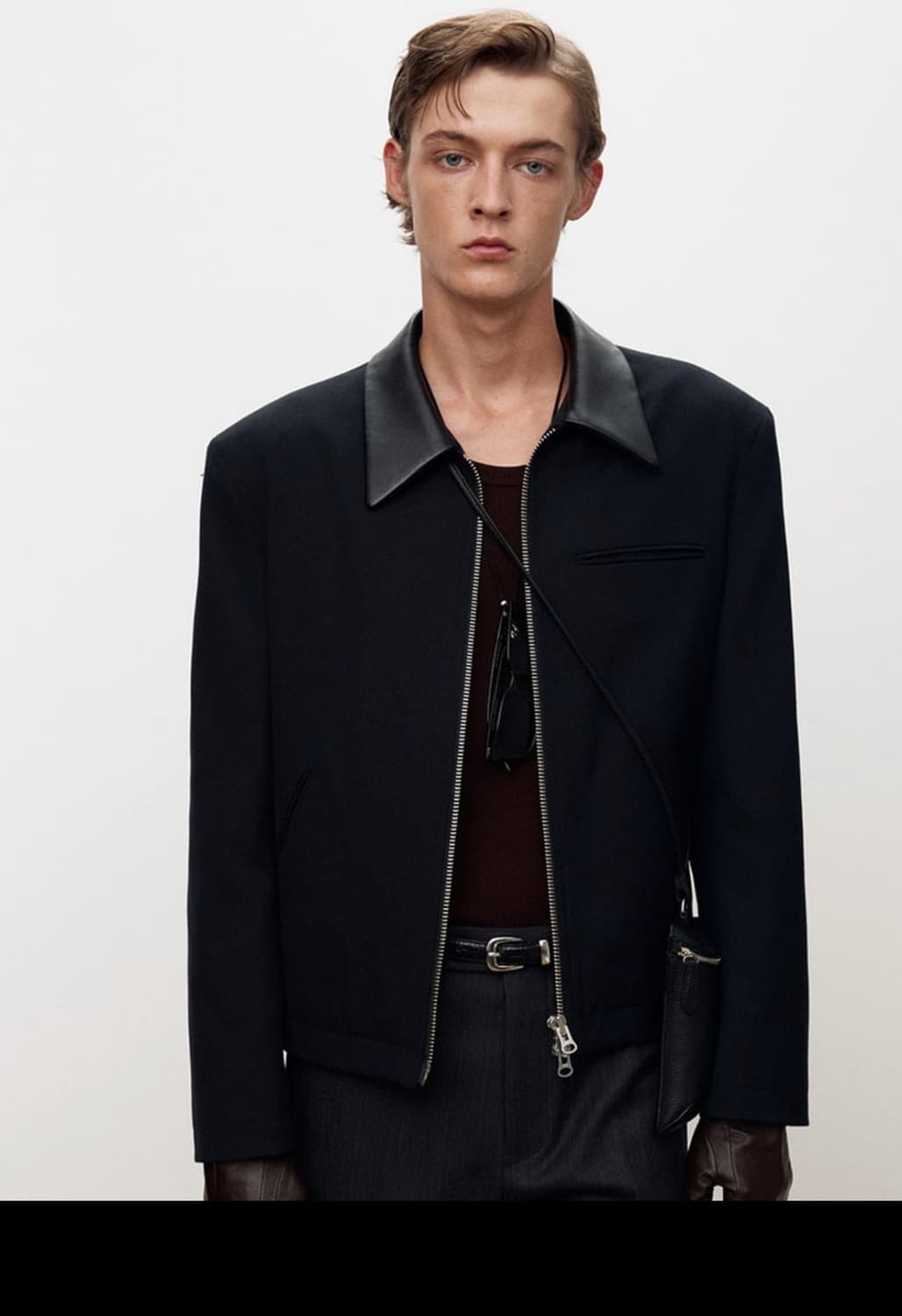 토니웩 LEATHER TRIM WOOL BLOUSON 상품이미지1