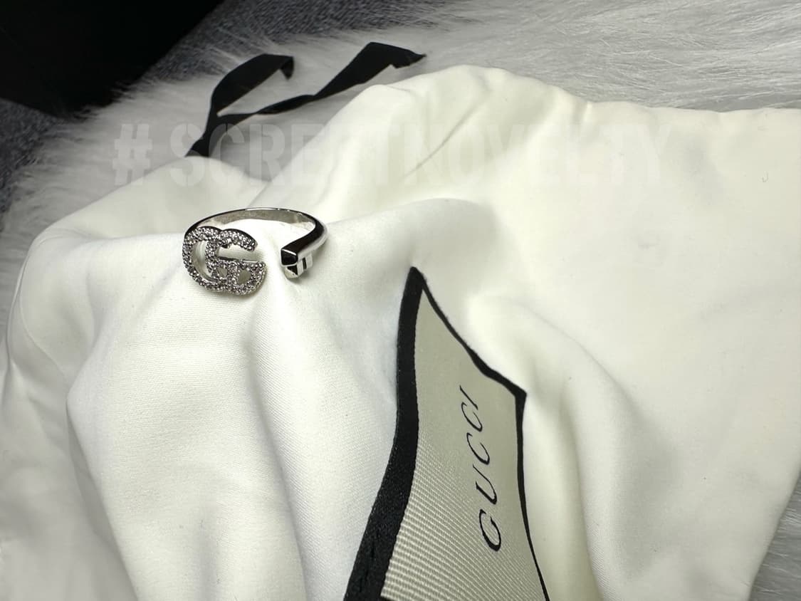 구찌 실버 큐빅 반지 스몰 상품이미지4