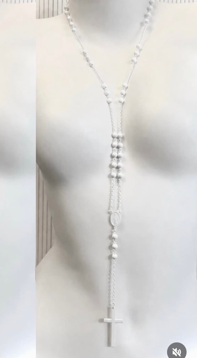 화이트 로자리아 목걸이 상품이미지2