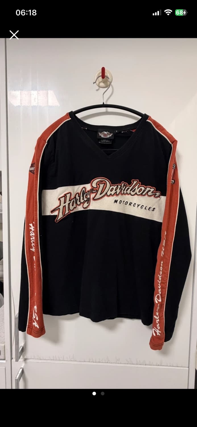 [무배] 할리데이비슨 브이넥 롱슬리브 긴팔 티셔츠 상품이미지3