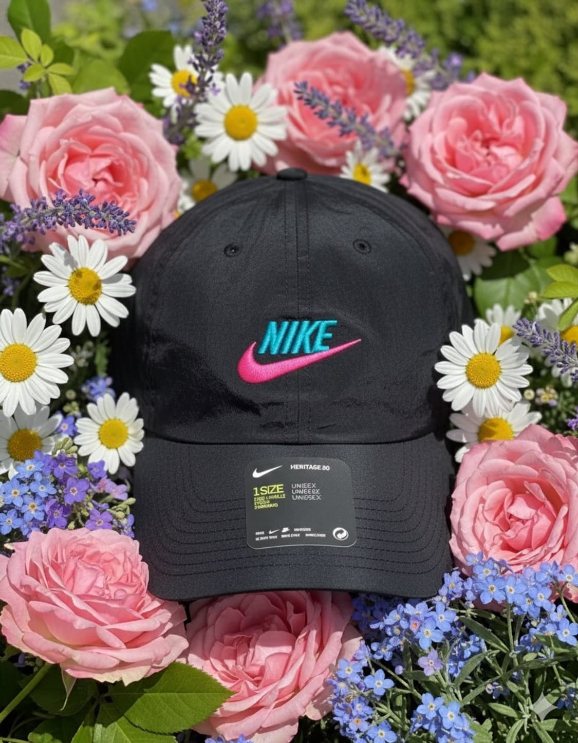 NIKE 나이키 초레어 헤리티지86 나일론 플라밍고 핑크/청록 볼캡 모자 상품이미지1