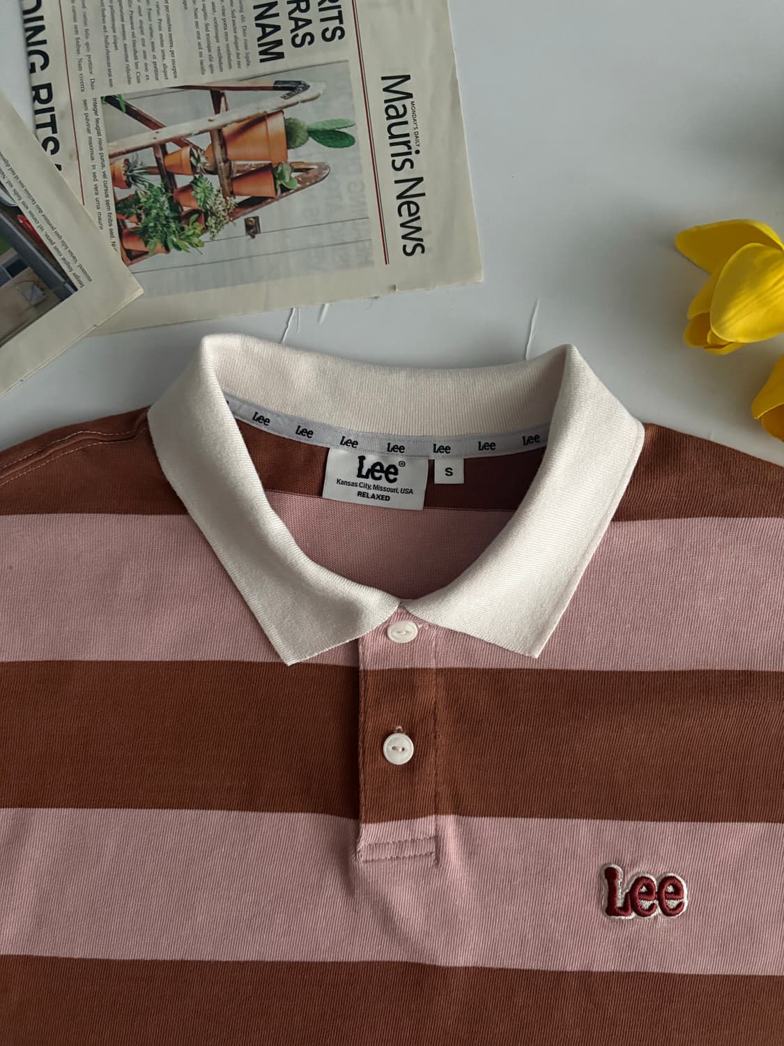 Lee 리 신형 스트라이프 카라티  상품이미지2