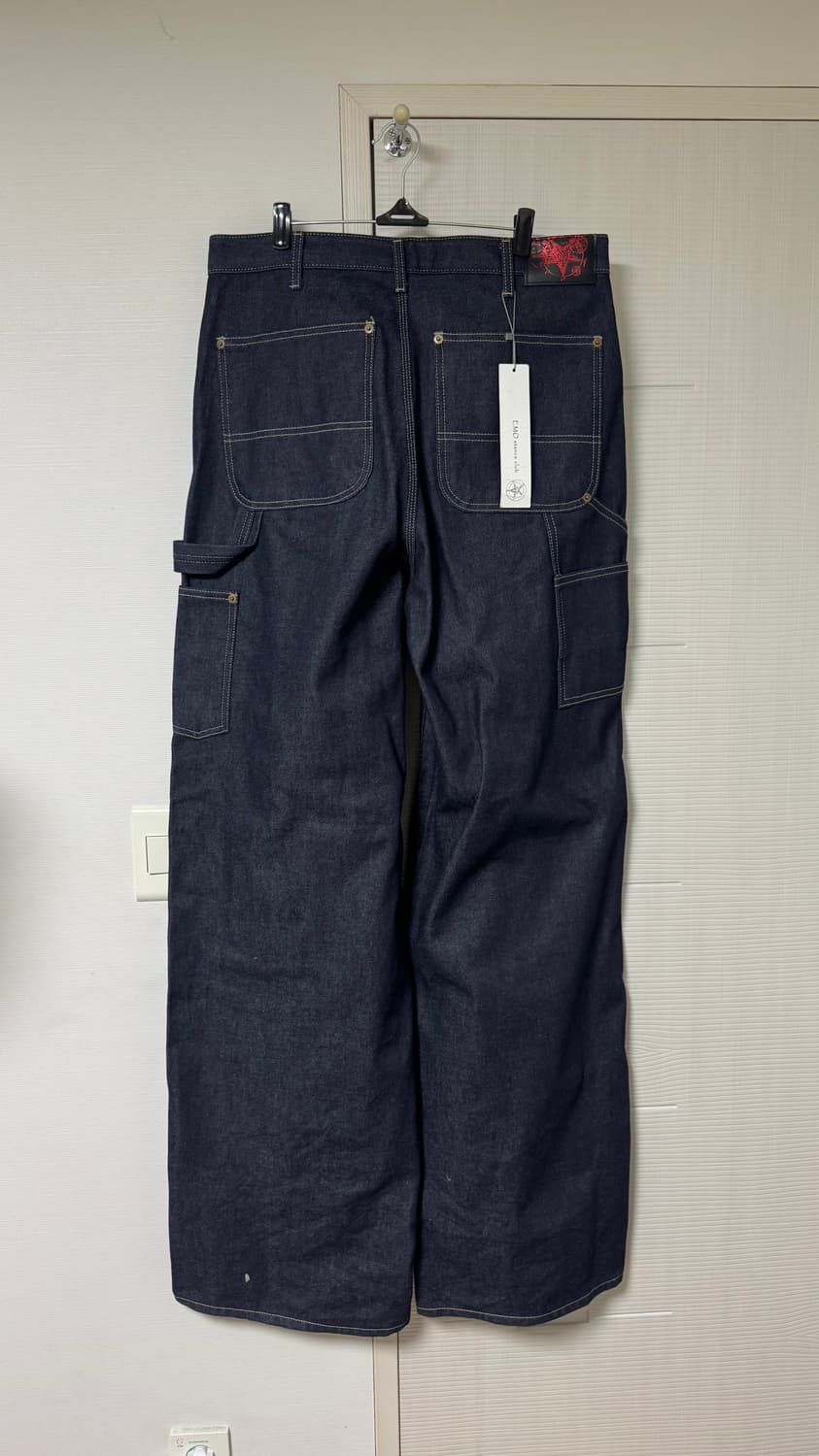 에모스탠스클럽 더블니 카펜터 인디고 배기진 1size 상품이미지7