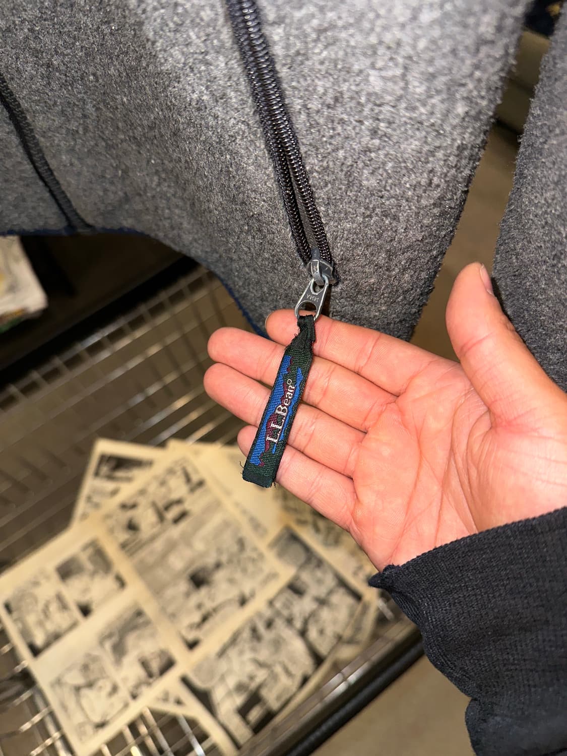 90’s LL Bean line USA grey Fleece wear 상품이미지8