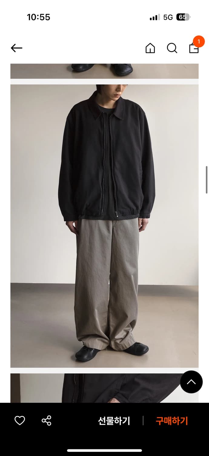 고낙 washed chino pants olive khaki m사이즈 상품이미지1