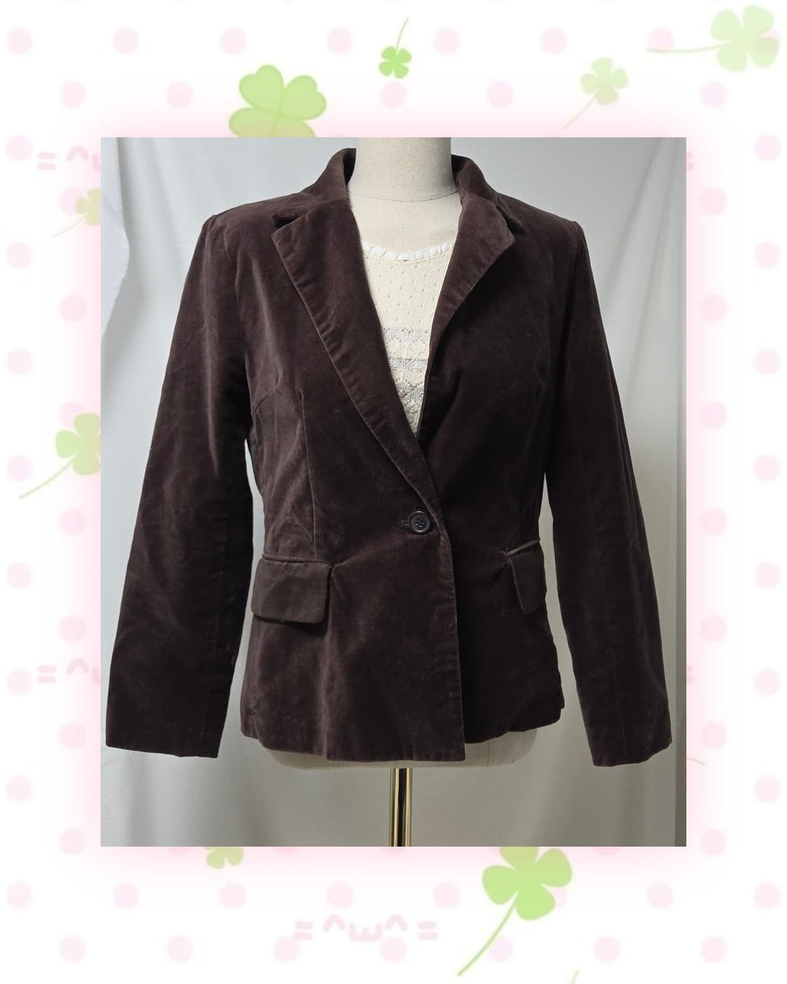 초코색 면 자켓 상품이미지6