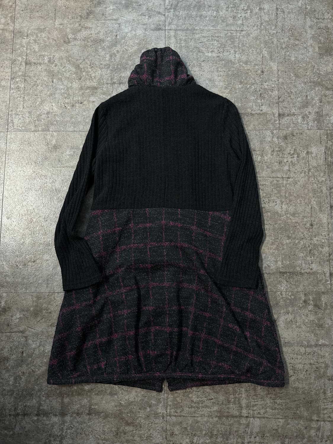 셔링 스트링 넥 니트 집업 원피스 상품이미지7